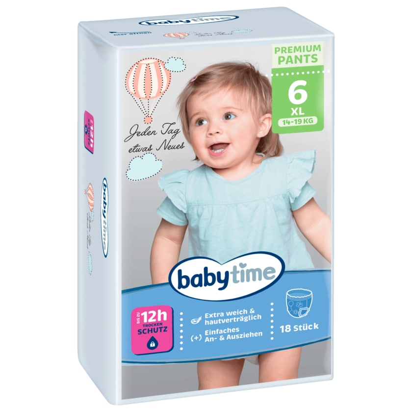Babytime Windeln Pants Gr.6 XL 14-19kg 18 Stück